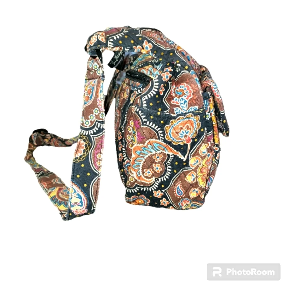 Retired! Beautiful Kensington Maggie Brown Floral Paisley Vera Bradley Purse - Picture 5 of 13